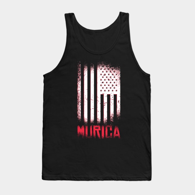 Murica - American Flag Tank Top by LR_Collections